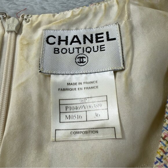 Chanel Boutique Wool Silk Tweed Dress Small - Picture 2 of 16